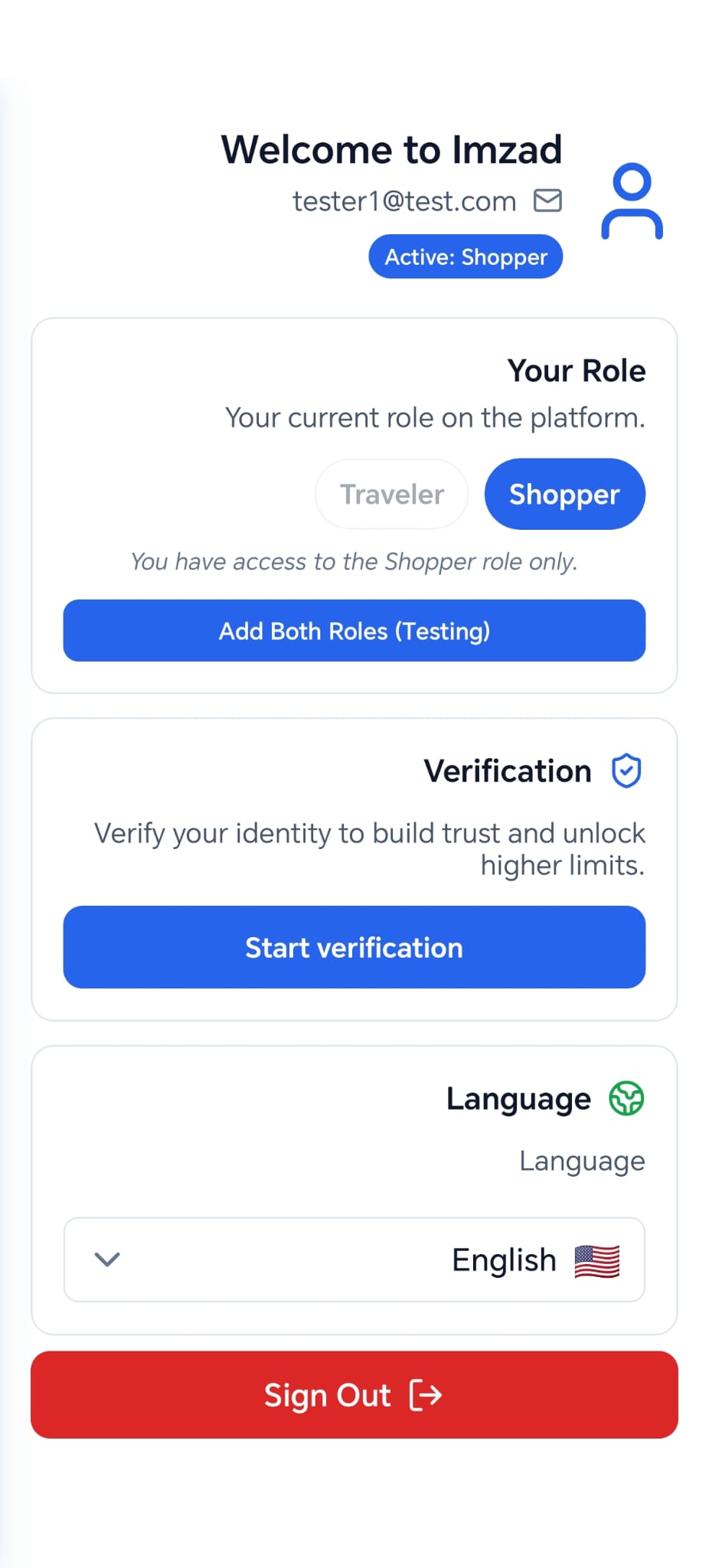 Trip details page with traveler information and route